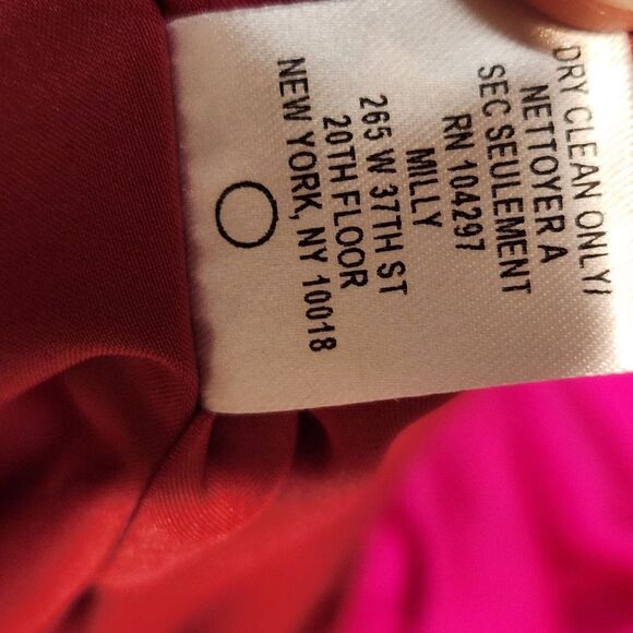 Milly hot pink size 2 dress silk blend - Picture 8 of 10